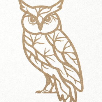 Intra απο ξύλο plywood 3mm-4mm πάχος – Owl Forest Tree Τέχνη τοίχου με Δίασταση 40x30 cm INTRAFABR-110782931 - Image 3