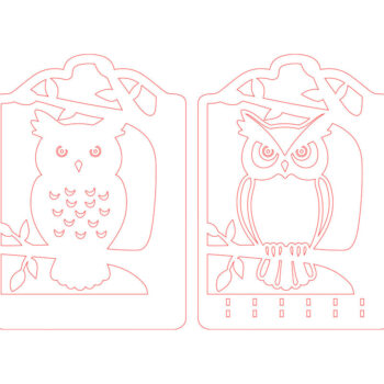 Intra απο ξύλο plywood 3mm-4mm πάχος – κοπής με λέιζερ θήκη κλειδιού κουκουβάγιας Δίασταση 20x20 cm INTRAFABR-112379887 - Image 2