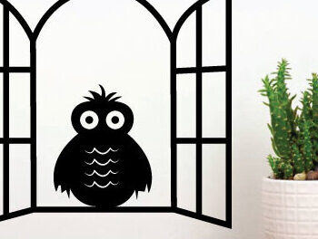 Intra απο ξύλο plywood 3mm-4mm πάχος – Λίμα κοπής με λέιζερ κουκουβάγια,  διακόσμηση τοίχου κουκουβάγιας Δίασταση  40x30 cm INTRAFABR-65017053 - Image 1