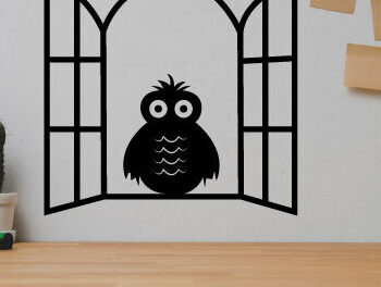 Intra απο ξύλο plywood 3mm-4mm πάχος – Λίμα κοπής με λέιζερ κουκουβάγια,  διακόσμηση τοίχου κουκουβάγιας Δίασταση  40x30 cm INTRAFABR-65017053 - Image 2