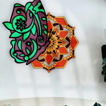 Intra απο ξύλο plywood 3mm-4mm πάχος – Paisley Butterfly and Mandala 3D Art Δίασταση 20x20 cm INTRAFABR-95897442 - Image 3