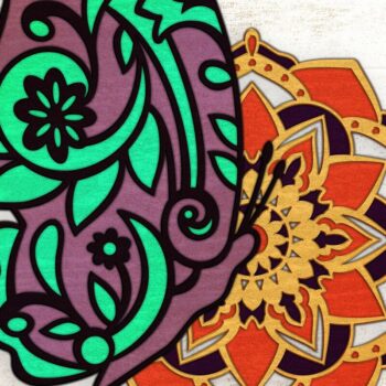 Intra απο ξύλο plywood 3mm-4mm πάχος – Paisley Butterfly and Mandala 3D Art Δίασταση 20x20 cm INTRAFABR-95897442 - Image 5