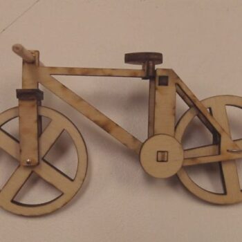 Intra απο ξύλο plywood 3mm-4mm πάχος - Μινιατούρα ποδήλατο Δίασταση 30x30 cm Intraeaxys-r7vd5267 - Image 1