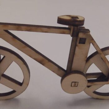 Intra απο ξύλο plywood 3mm-4mm πάχος - Μινιατούρα ποδήλατο Δίασταση 30x30 cm Intraeaxys-r7vd5267 - Image 3