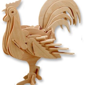 Intra απο ξύλο plywood 3mm-4mm πάχος - 3D παζλ κόκορας Δίασταση 30x30 cm Intraeaxys-eo2z5g4o - Image 1