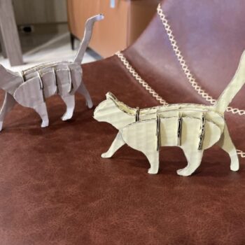 Intra απο ξύλο plywood 3mm-4mm πάχος - Μοντέλο 3D Cardboard Cat Δίασταση 30x30 cm Intraeaxys-ro6dqdq7 - Image 1