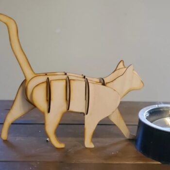 Intra απο ξύλο plywood 3mm-4mm πάχος - Γάτα 3D παζλ Δίασταση 30x30 cm Intraeaxys-m1ddq631 - Image 1