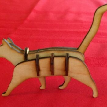 Intra απο ξύλο plywood 3mm-4mm πάχος - Ξύλινη χαριτωμένη γάτα Δίασταση 30x30 cm Intraeaxys-zo98myr1 - Image 1