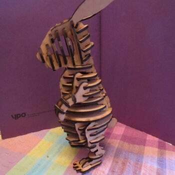 Intra απο ξύλο plywood 3mm-4mm πάχος - Κουνέλι τρισδιάστατο παζλ Δίασταση 30x30 cm Intraeaxys-qommxq4o - Image 3