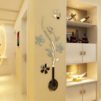 Intra απο ξύλο plywood 3mm-4mm πάχος - Ακρυλικό τρισδιάστατο αυτοκόλλητο τοίχου βάζο λουλουδιών Δίασταση 20x20 cm Intraeaxys-m1dgdel1 - Image 1