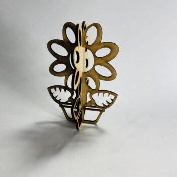 Intra απο ξύλο plywood 3mm-4mm πάχος - Λουλούδι 3D Stand Δίασταση 30x30 cm Intraeaxys-voq28ejo - Image 3