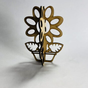 Intra απο ξύλο plywood 3mm-4mm πάχος - Λουλούδι 3D Stand Δίασταση 30x30 cm Intraeaxys-voq28ejo - Image 6