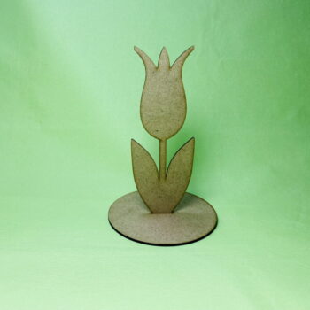 Intra απο ξύλο plywood 3mm-4mm πάχος - Ξύλινη τουλίπα σε βάση 3mm Δίασταση 30x30 cm Intraeaxys-075yedpo - Image 3