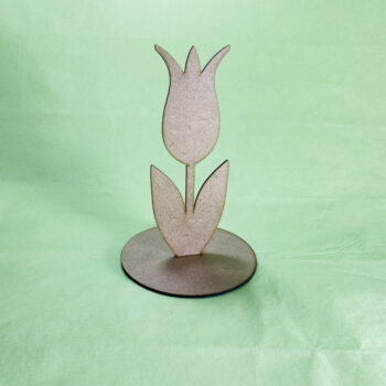 Intra απο ξύλο plywood 3mm-4mm πάχος - Ξύλινη τουλίπα σε βάση 3mm Δίασταση 30x30 cm Intraeaxys-075yedpo - Image 4