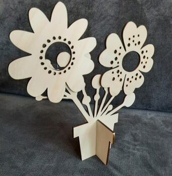 Intra απο ξύλο plywood 3mm-4mm πάχος - Διακόσμηση τραπεζιού με λουλούδια Δίασταση 30x30 cm Intraeaxys-joedjjd1 - Image 3