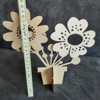 Intra απο ξύλο plywood 3mm-4mm πάχος - Διακόσμηση τραπεζιού με λουλούδια Δίασταση 30x30 cm Intraeaxys-joedjjd1 - Image 4