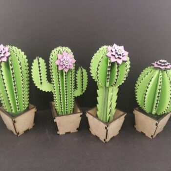 Intra απο ξύλο plywood 3mm-4mm πάχος - Ξύλινο ντεκόρ κάκτου Δίασταση 30x30 cm Intraeaxys-p7ym5l27 - Image 1