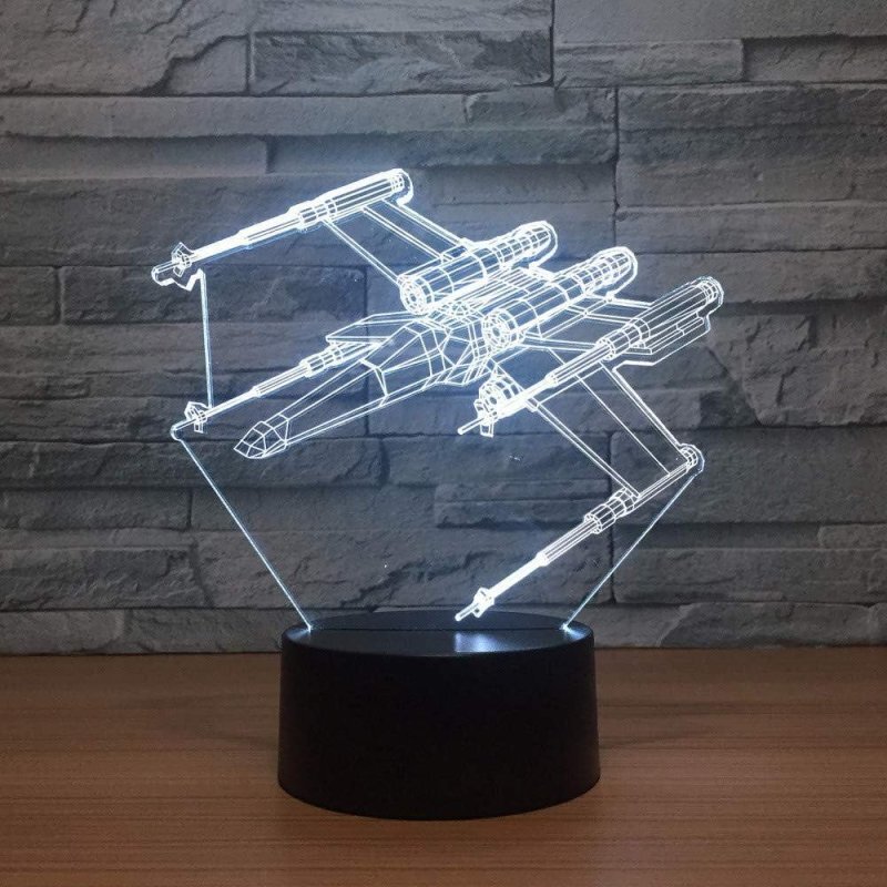 Intra απο ξύλο plywood 3mm-4mm πάχος - Star Wars X-wing 3D Illusion Lamp Δίασταση 30x30 cm Intraeaxys-6o384v31