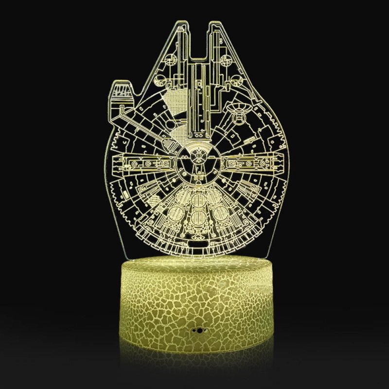 Intra απο ξύλο plywood 3mm-4mm πάχος - Millennium Falcon 3D Illusion Lamp Δίασταση 30x30 cm Intraeaxys-lop32561