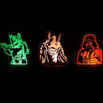 Intra απο ξύλο plywood 3mm-4mm πάχος - Star Wars 3D Illusion Lamp Δίασταση 30x30 cm Intraeaxys-ro6dqvm7 - Image 1