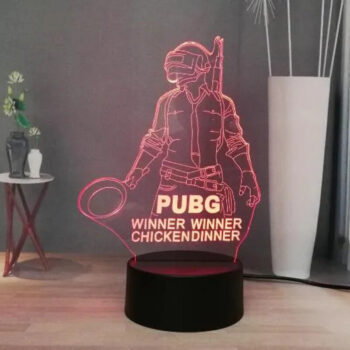 Intra απο ξύλο plywood 3mm-4mm πάχος - PUBG Mobile 3D Illusion Lamp Winner Winner Chicken Dinner Δίασταση 30x30 cm Intraeaxys-joed2w51 - Image 4