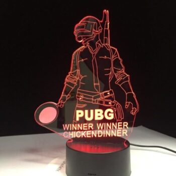 Intra απο ξύλο plywood 3mm-4mm πάχος - PUBG Mobile 3D Illusion Lamp Winner Winner Chicken Dinner Δίασταση 30x30 cm Intraeaxys-joed2w51 - Image 6