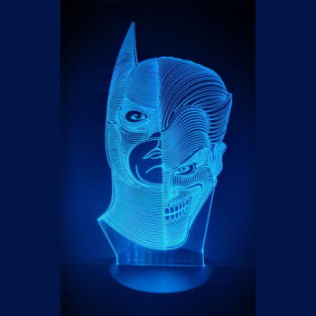 Intra απο ξύλο plywood 3mm-4mm πάχος - Batman Joker 3D Night Light Δίασταση 30x30 cm Intraeaxys-pok3k2d7 - Image 1