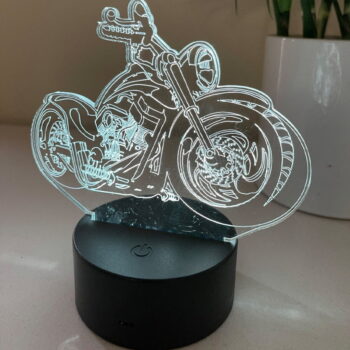 Intra απο ξύλο plywood 3mm-4mm πάχος - Μοτοσικλέτα τρισδιάστατη λάμπα ψευδαίσθησης Δίασταση 30x30 cm Intraeaxys-ro6ypgn7 - Image 3