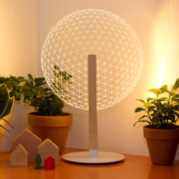 Intra απο ξύλο plywood 3mm-4mm πάχος - Λαμπτήρας οπτικής ψευδαίσθησης φωτός νύχτας Globe Glow Δίασταση 30x30 cm Intraeaxys-m1d60xx7 - Image 1