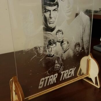 Intra απο ξύλο plywood 3mm-4mm πάχος - Ακρυλική βάση Star Trek Origins Δίασταση 30x30 cm Intraeaxys-0788yw57 - Image 1