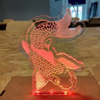 Intra απο ξύλο plywood 3mm-4mm πάχος - Λάμπα Koi Δίασταση 30x30 cm Intraeaxys-p7yrmzro - Image 3