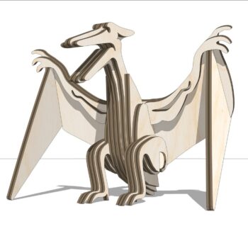 Intra απο ξύλο plywood 3mm-4mm πάχος - Στρωματικό Πτεροδάκτυλο Δίασταση 30x30 cm Intraeaxys-pok39p37 - Image 1