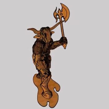 Intra απο ξύλο plywood 3mm-4mm πάχος - Μινώταυρος 3D παζλ Δίασταση 30x30 cm Intraeaxys-075yn43o - Image 3