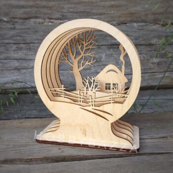 Intra απο ξύλο plywood 3mm-4mm πάχος - Ξύλινη διακόσμηση γραφείου Δίασταση 30x30 cm Intraeaxys-r1z2z9n1 - Image 3