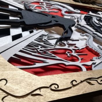 Intra απο ξύλο plywood 3mm-4mm πάχος - Διακόσμηση Τοίχων Alice Otherlands Δίασταση 30x30 cm Intraeaxys-m1d68dl7 - Image 4