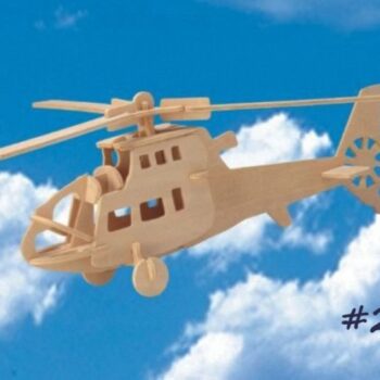 Intra απο ξύλο plywood 3mm-4mm πάχος - 3D Ξύλινο Παιχνίδι Ελικόπτερο Δίασταση 30x30 cm Intraeaxys-67wez4l7 - Image 1