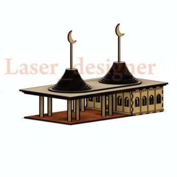 Intra απο ξύλο plywood 3mm-4mm πάχος - Τζαμί 3D Ξύλινο μοντέλο Δίασταση 30x30 cm Intraeaxys-qomez9k7 - Image 1