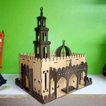 Intra απο ξύλο plywood 3mm-4mm πάχος - Τζαμί 3D Ξύλινο παζλ Δίασταση 30x30 cm Intraeaxys-67wq3837 - Image 1