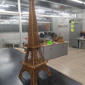 Intra απο ξύλο plywood 3mm-4mm πάχος - Eiffel Tower 3D Puzzle 640mm Δίασταση 30x30 cm Intraeaxys-e1g553mo - Image 3