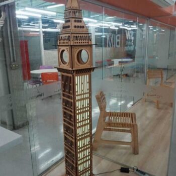 Intra απο ξύλο plywood 3mm-4mm πάχος - Big Ben 3D 2100mm Δίασταση 30x30 cm Intraeaxys-67wzz987 - Image 1