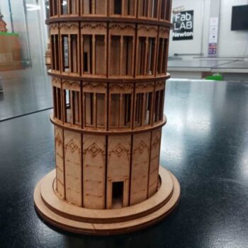 Intra απο ξύλο plywood 3mm-4mm πάχος - Πύργος της Πίζας Δίασταση 30x30 cm Intraeaxys-91jkkp5o - Image 4