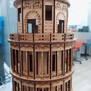 Intra απο ξύλο plywood 3mm-4mm πάχος - Πύργος της Πίζας Δίασταση 30x30 cm Intraeaxys-91jkkp5o - Image 6