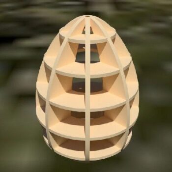 Intra απο ξύλο plywood 3mm-4mm πάχος - Πασχαλινό αυγό 3D Δίασταση 30x30 cm Intraeaxys-eo4yy4wo - Image 2