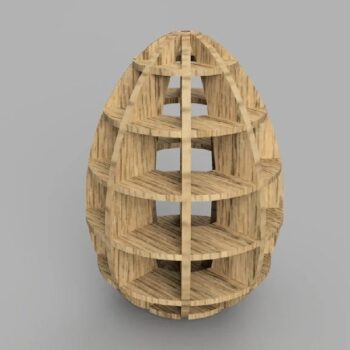 Intra απο ξύλο plywood 3mm-4mm πάχος - Πασχαλινό αυγό 3D Δίασταση 30x30 cm Intraeaxys-eo4yy4wo - Image 3