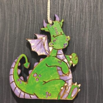 Intra απο ξύλο plywood 3mm-4mm πάχος - Στολίδι Baby Dragon Δίασταση 10x10 cm Intraeaxys-6o3yqlr7 - Image 1