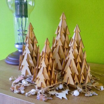 Intra απο ξύλο plywood 3mm-4mm πάχος - Επιτραπέζιο Χριστουγεννιάτικο Δέντρο 3mm Δίασταση 30x30 cm Intraeaxys-075yg0mo - Image 1