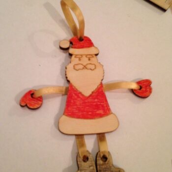 Intra απο ξύλο plywood 3mm-4mm πάχος - Παγετός Άγιος Βασίλης και χριστουγεννιάτικο δέντρο Δίασταση 30x30 cm Intraeaxys-joed9091 - Image 4