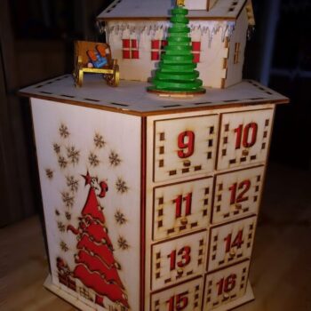 Intra απο ξύλο plywood 3mm-4mm πάχος - Εξαγωνικό Ημερολόγιο Προσέλευσης Δίασταση 30x30 cm Intraeaxys-lopq4g37 - Image 3