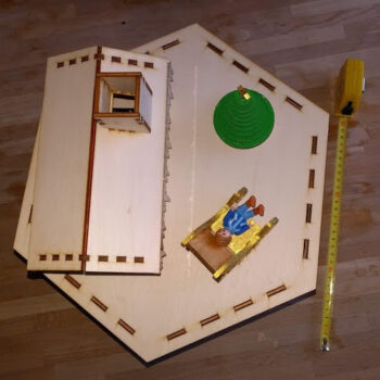 Intra απο ξύλο plywood 3mm-4mm πάχος - Εξαγωνικό Ημερολόγιο Προσέλευσης Δίασταση 30x30 cm Intraeaxys-lopq4g37 - Image 6