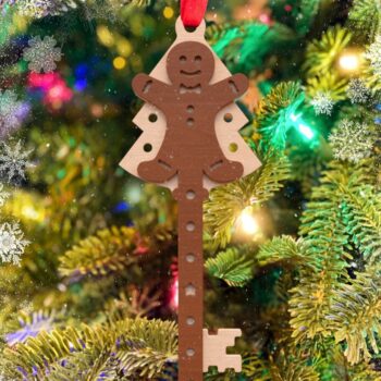 Intra απο ξύλο plywood 3mm-4mm πάχος - Παιχνίδι με χριστουγεννιάτικο δέντρο με μελόψωμο Δίασταση 30x30 cm Intraeaxys-51rr6831 - Image 1